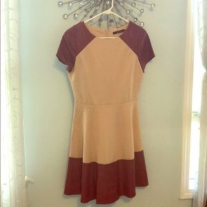 Ark & Co. Faux Leather Trimmed Dress